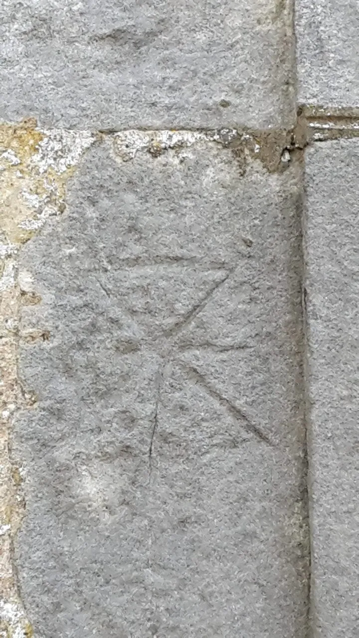 This is one of the more than 70 masons’ marks on the exterior of the doocot, recording the masons who built it in the late eighteenth century. See how many masons’ marks you can find the next time you are looking at the doocot.